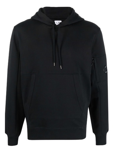 Sweatshirt C.P. Company Diagonal Raised Fleece Pullover Hoodie Fekete | 12CMSS023A005086W