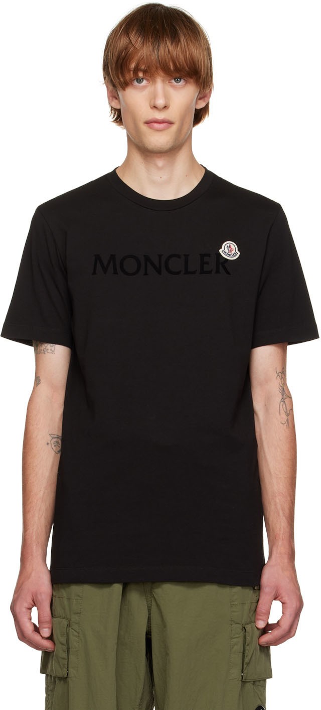 Póló Moncler Cotton T-Shirt Fekete | H20918C000258390T