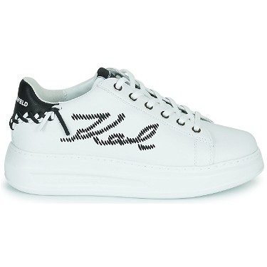 Sneakerek és cipők KARL LAGERFELD KAPRI Whipstitch Lo Lace Fehér | KL62572-010, 0