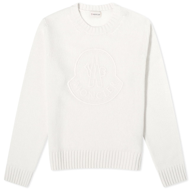 Pulóver Moncler Logo Sweatshirt Fehér | 9C000-02-M1127-002