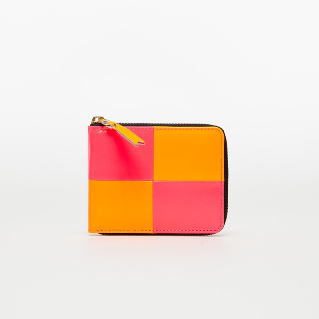 Pénztárca Comme des Garçons Fluo Squares Wallet Light Orange/ Pink 
Narancssárga | SA7110FS Orange/ Pink