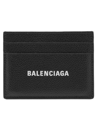 Pénztárca Balenciaga Cash Card Holder Black/White Fekete | 594309-1IZI3-1090