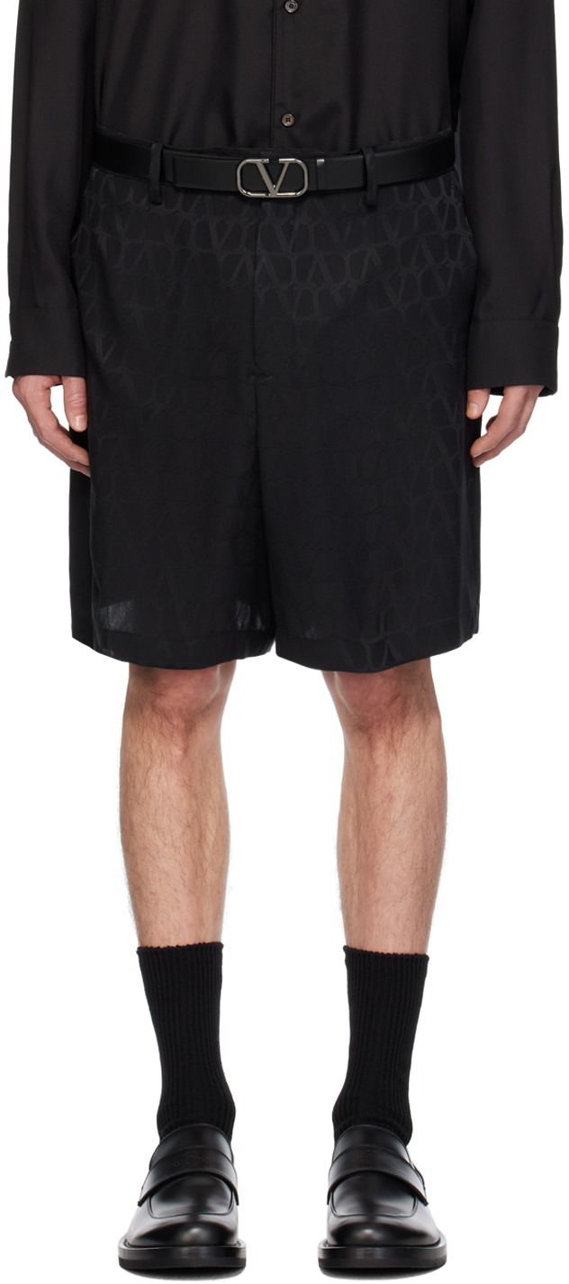 Rövidnadrág Valentino Toile Iconographe Shorts Fekete | 4V3RDD109V1