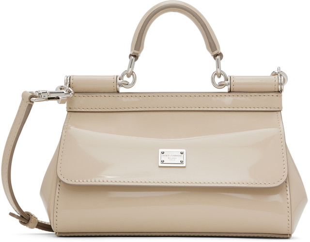 Kézitáskák Dolce & Gabbana Beige Kim Kardashian Edition Small Sicily Bag Bézs | BB7116 AI413