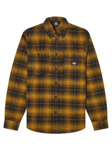 Ing Dickies Evansville Flannel Overshirt "Dried Tobacco" Barna | DK0A4XGTF991