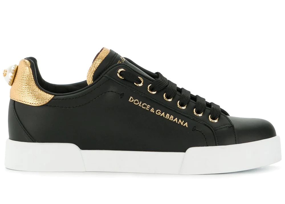 Sneakerek és cipők Dolce & Gabbana Portofino Black Gold Pearl W Fekete | CK1602AN2988E831, 0