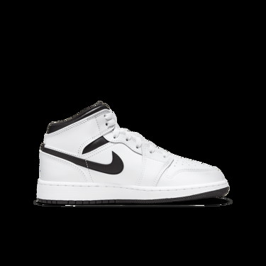 Sneakerek és cipők Jordan Air Jordan 1 Mid "White Black" GS Fehér | DQ8423-132, 3