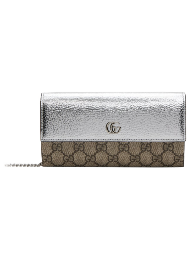 Kézitáskák Gucci Marmont Chain Wallet Bag Szürke | 546585 AAC1H