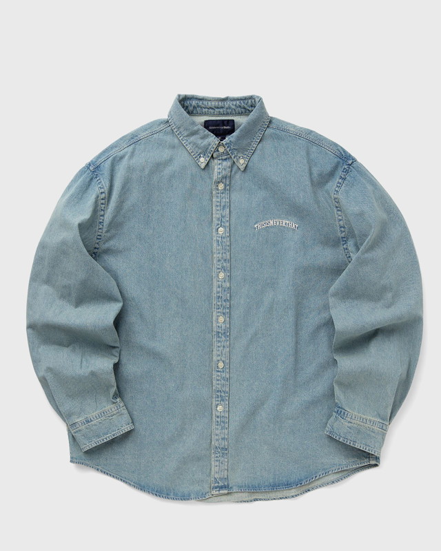 Ing thisisneverthat Washed Denim Shirt Kék | TN240DSHTL01BLW