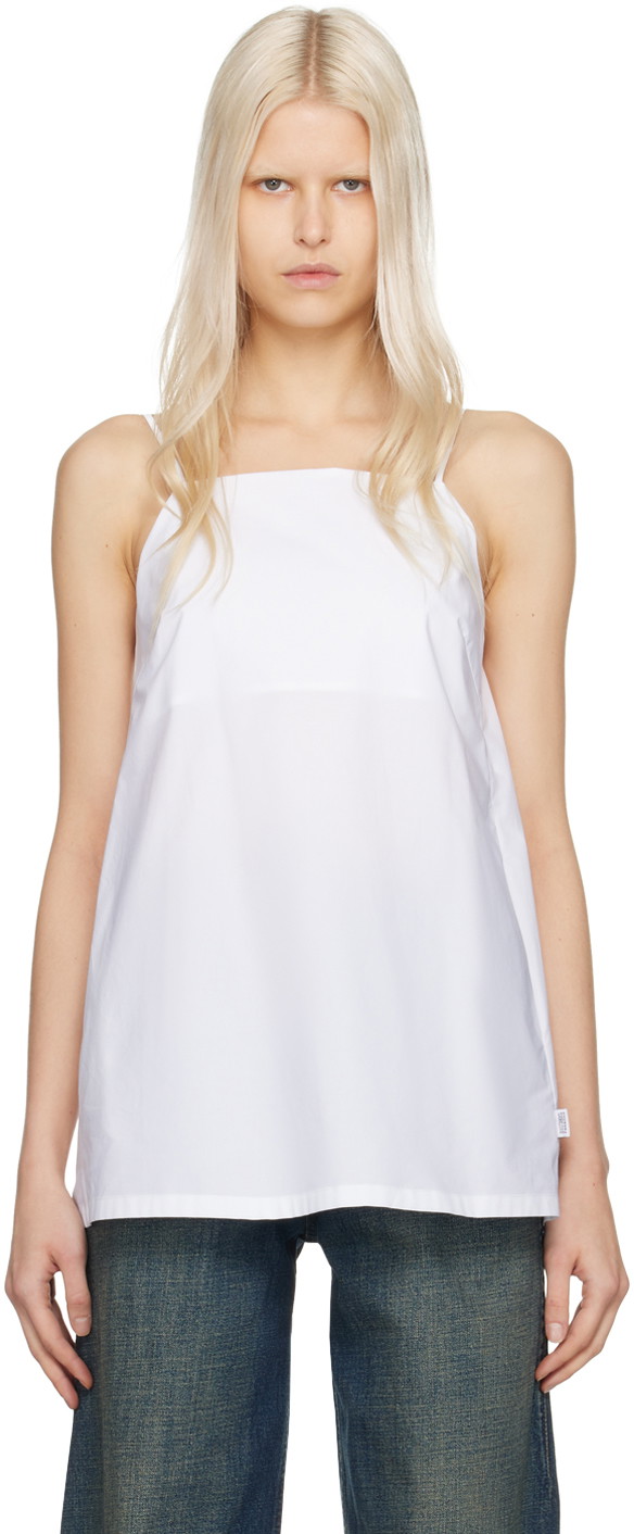 Trikók Maison Margiela MM6 Low Back Camisole Fehér | S52NC0331 S47294