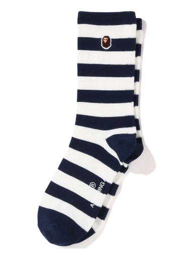 Zoknik és harisnyanadrágok BAPE Ape Head One Point Hoop Socks Sötétkék | 1I25-184-001