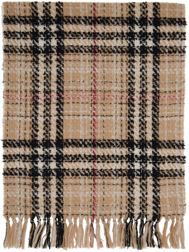 Sálak és kendők Burberry Check Scarf Beige Bézs | 8059309