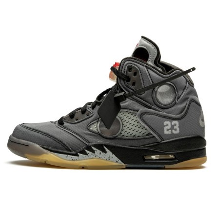 Sneakerek és cipők Jordan Off White x Air Jordan 5 Retro "Black" Szürke | CT8480-001-36