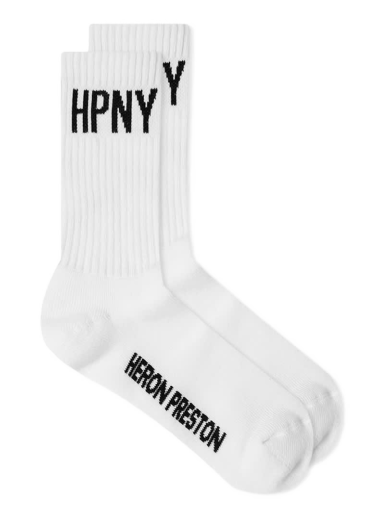 Zoknik és harisnyanadrágok HERON PRESTON HPNY Logo Long Socks Fehér | HWRA008C99KNI0020110
