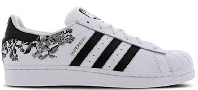 Sneakerek és cipők adidas Originals Superstar Flower Embroidery White Black (Women's) Szürke | CG6407