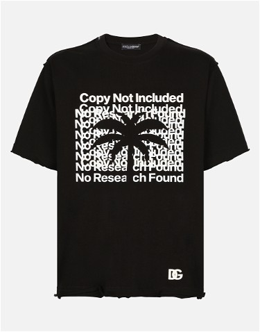 Póló Dolce & Gabbana Short-sleeved Banana-tree-print T-shirt Fekete | G8RI4TG7K7NN0000, 0