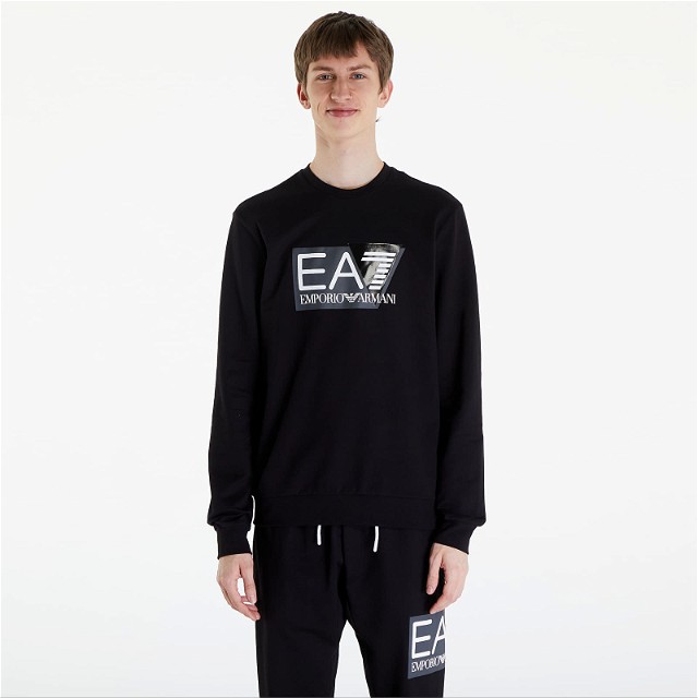 Sweatshirt Emporio Armani Men's hoodie EA7 Felpa Black Fekete | 3DPM60PJ05Z1200