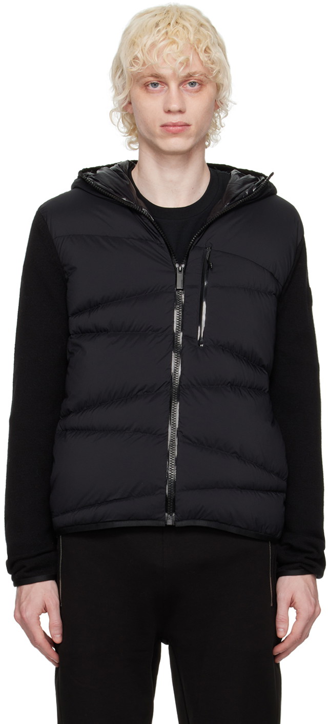 Sweatshirt Moncler Paneled Down Hoodie Fekete | H20919B00010M1122