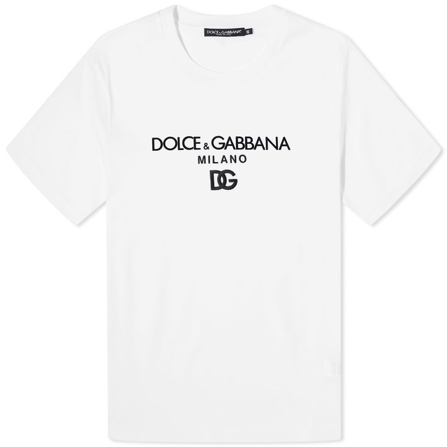 Póló Dolce & Gabbana Logo Crew Neck T-Shirt Fehér | G8PD7ZG7B9X-W0800