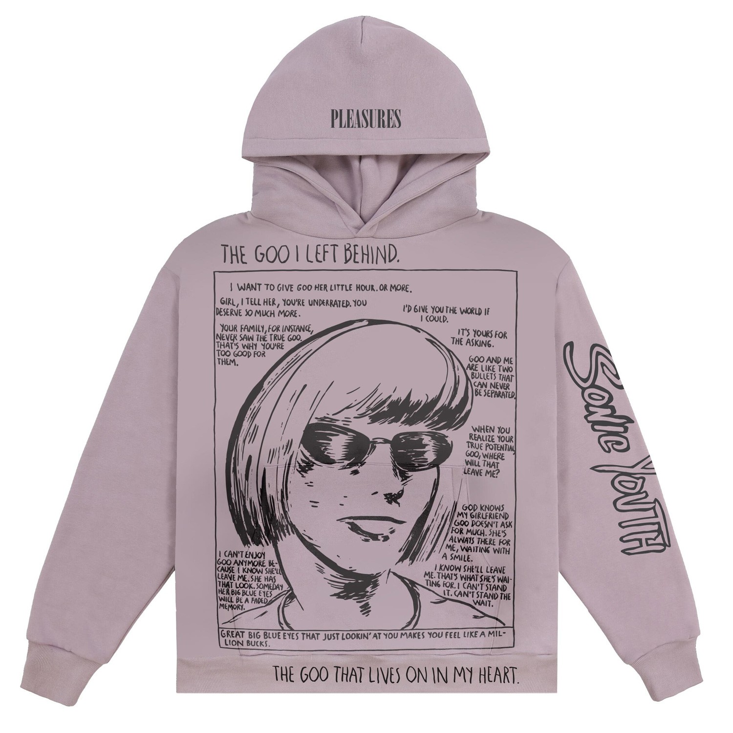Sweatshirt Pleasures The Goo Hoodie Levander Rózsaszín | P23SY002-LAVENDER, 0
