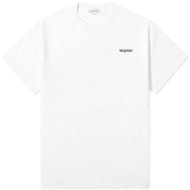 Póló Alexander McQueen Embroidered Logo T-Shirt Fehér | 776281-QXAAB-0965