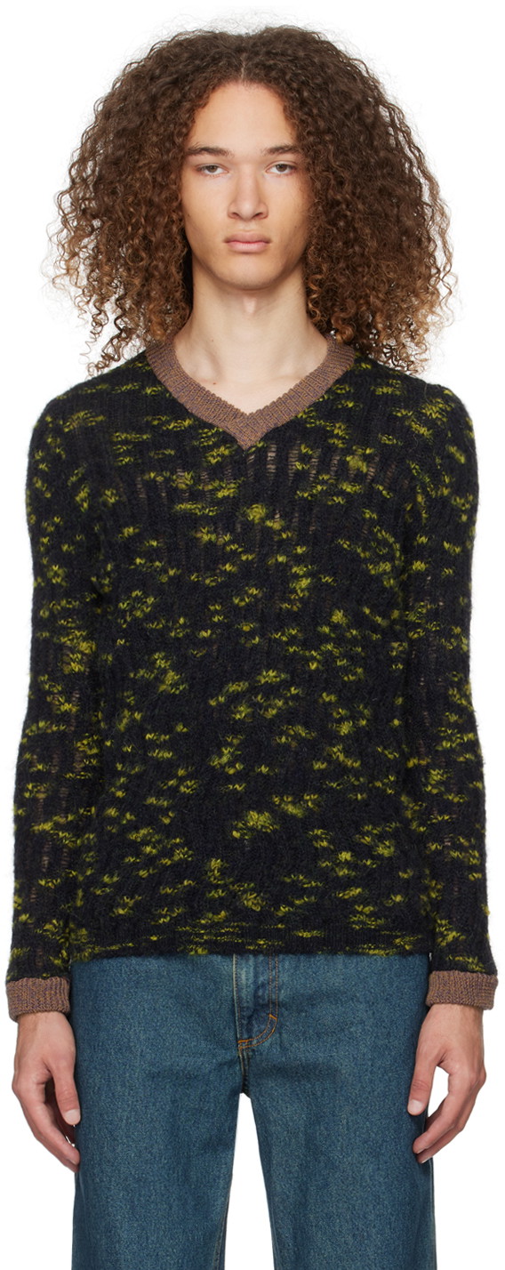 Pulóver Eckhaus Latta Plume Sweater Fekete | 8058-EL-PS24-C - CELESTIAL