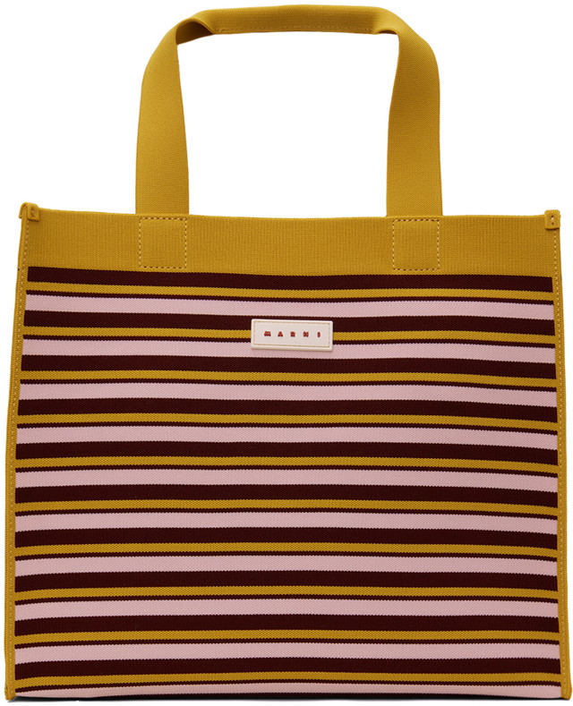 Vászontáskák Marni Medium Shopping Tote Rózsaszín | SHMP0076Q1 P6485