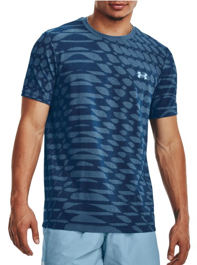 Póló Under Armour HG HG Seamless Ripple Sötétkék | 1379281-426