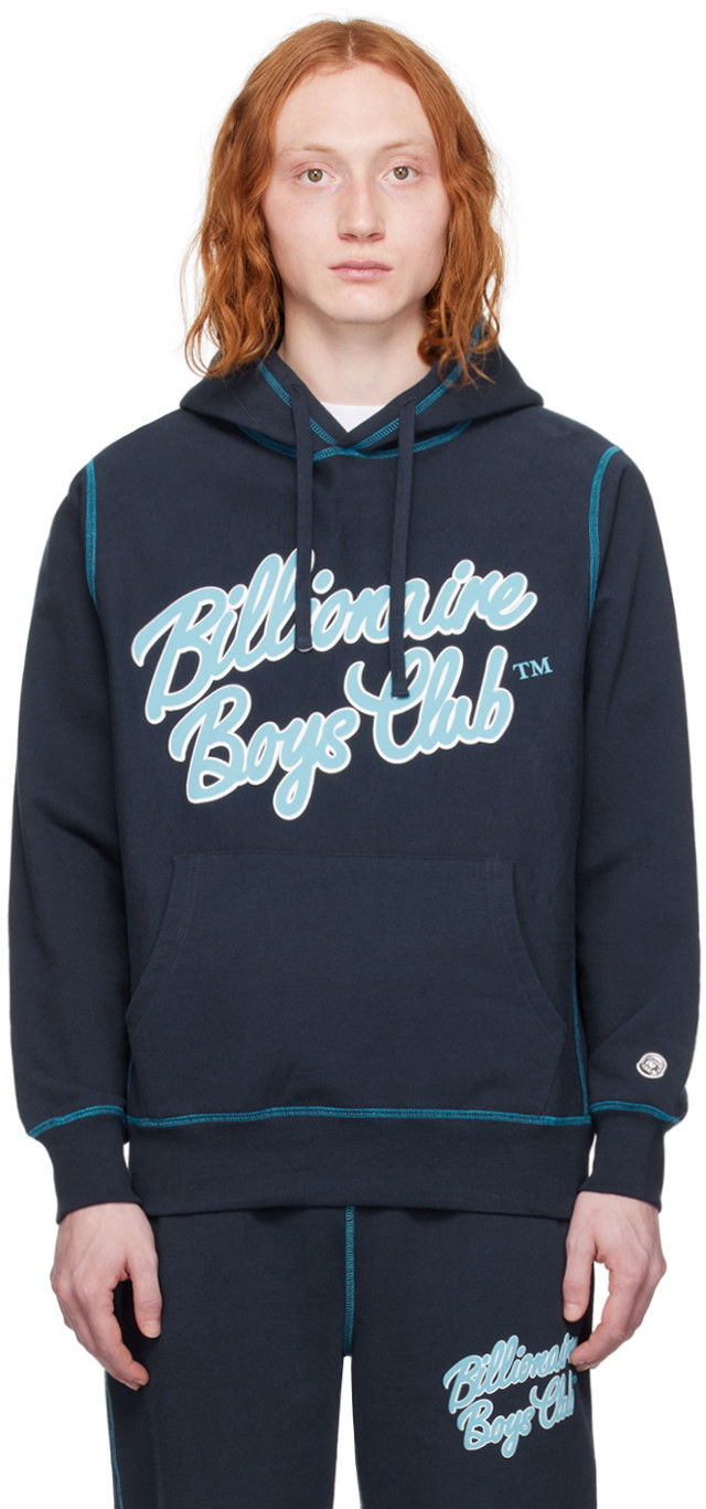 Sweatshirt BILLIONAIRE BOYS CLUB Script Hoodie Sötétkék | B24128