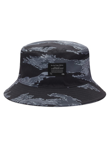 Kalapok BAPE Tiger Camo Bucket Hat Black Fekete | 001HTI701005F-BLK