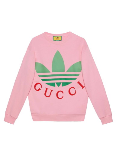 Sweatshirt Gucci adidas x Cotton Jersey Crewneck Rózsaszín | 721361 XJE2B 5904