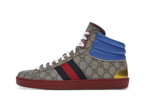 Sneakerek és cipők Gucci Ace GG High Top 'Beige Ebony' Többszínű | _555144 92T20 9794