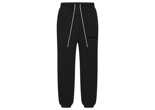 Sweatpants Fear of God Essentials Cream Drawstring Sweatpant Jet Black Fekete | 130SP232020F