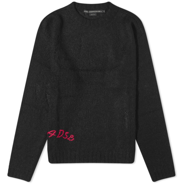 Pulóver Andersson Bell ADSB Mohair Crew Knit Fekete | ATB1038M-BLK