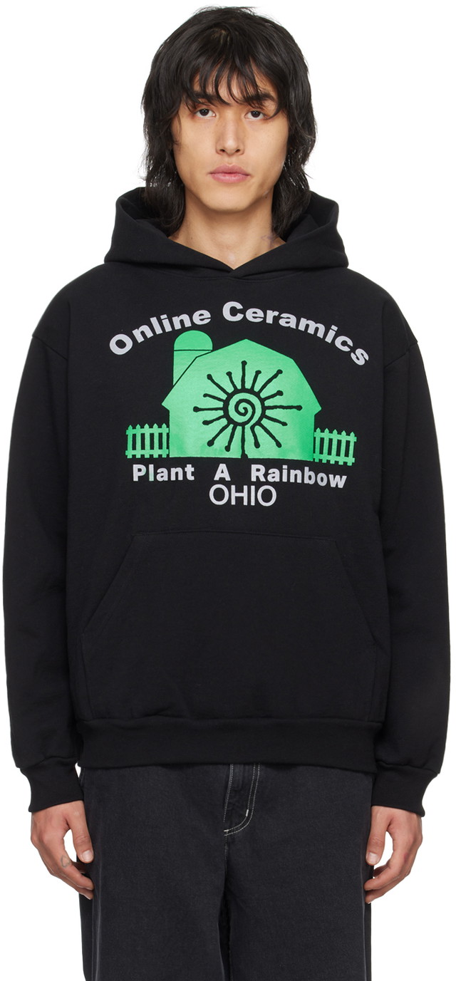 Sweatshirt Online Ceramics Home Hoodie Fekete | Black Home Hoodie 14 oz Fleece