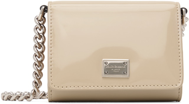 Válltáskák Dolce & Gabbana Beige Micro Crossbody Bag Bézs | BI3258 AI413