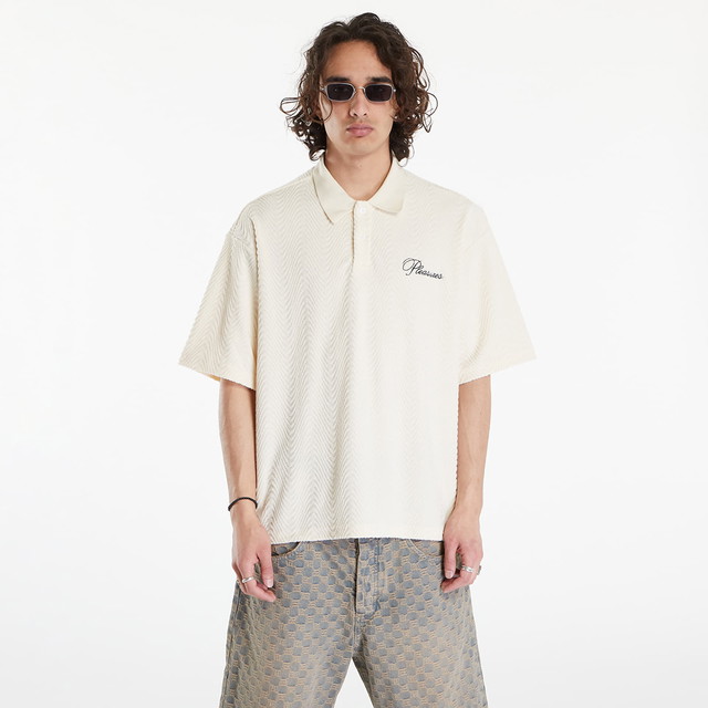 Zen Terry Boxy Polo Off White