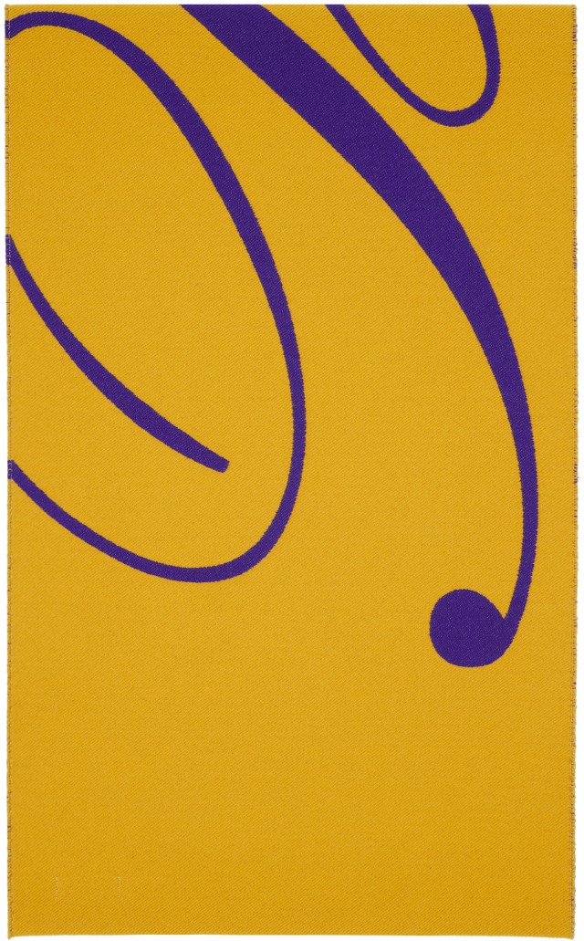 Sálak és kendők Burberry Logo Wool Silk Scarf Yellow / Purple Sárga | 8079176