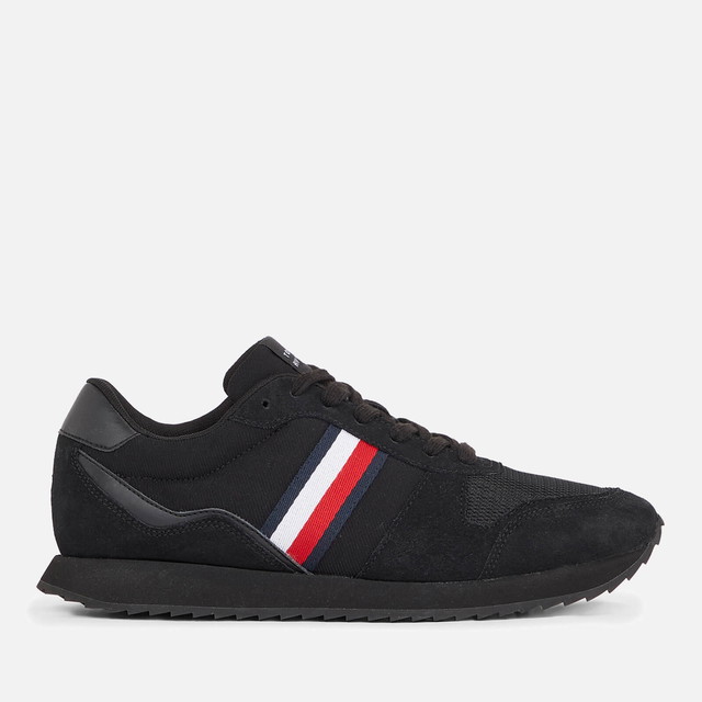 Ruházat Tommy Hilfiger Men's Evo Mix Suede, Leather and Mesh Trainers - UK 7 Fekete | FM0FM04886BDS