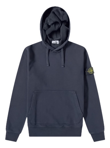 Sweatshirt Stone Island Garment Dyed Popover Hoody Sötétkék | 101564151-A0020