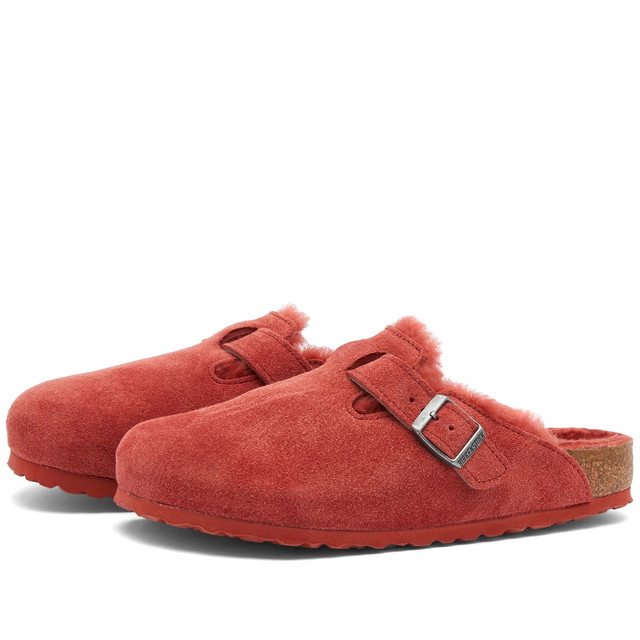 Sneakerek és cipők Birkenstock Boston Shearling Sienna Red Suede 
Piros | 1025685