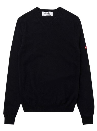 Pulóver Comme des Garçons PLAY Small Heart Crewneck Sötétkék | az n040 051 2