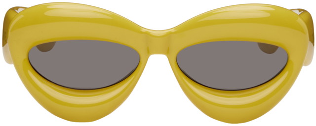 Napszemüveg Loewe Yellow Inflated Cateye Sunglasses Sárga | LW40097I 192337117978