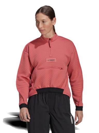 Sweatshirt adidas Originals Terrex Hike 1/2 Zip Fleece Rózsaszín | HH9275