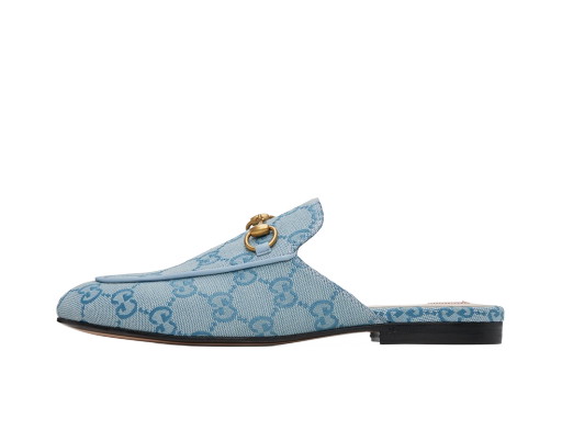 Sneakerek és cipők Gucci Princetown GG Slippers "Blue" Kék | 423514 2UZO0