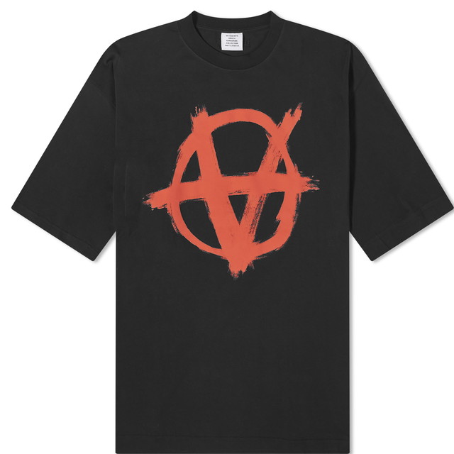 Póló VETEMENTS Double Anarchy T-Shirt Fekete | UE64TR990BR