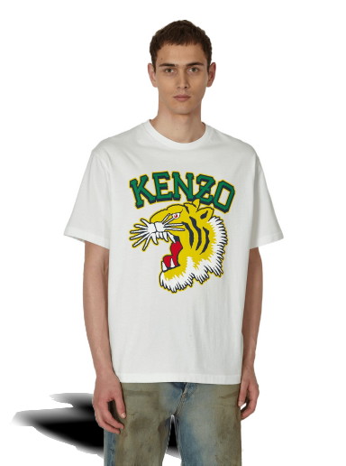 Póló KENZO Oversize Tiger Varsity T-Shirt Fehér | FD65TS0084SG 02