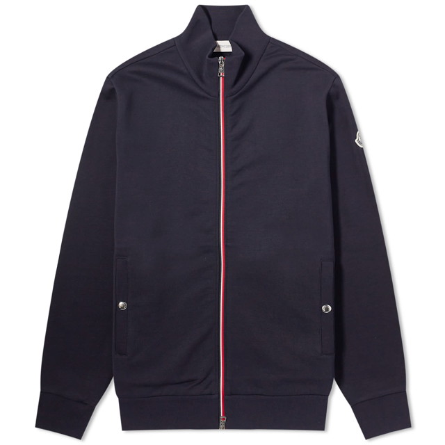 Pulóver Moncler Zip Up Tricolor Cardigan Sötétkék | 8G000-67-809KR-778