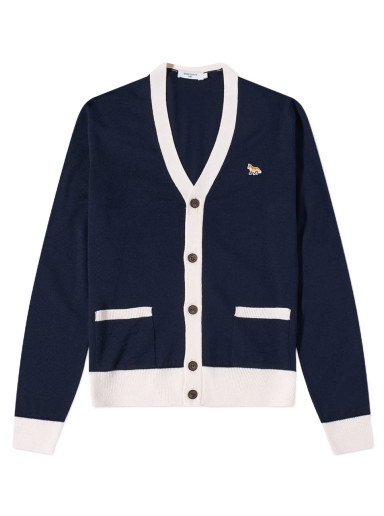 Baby Fox Patch Bicolor Classic Cardigan