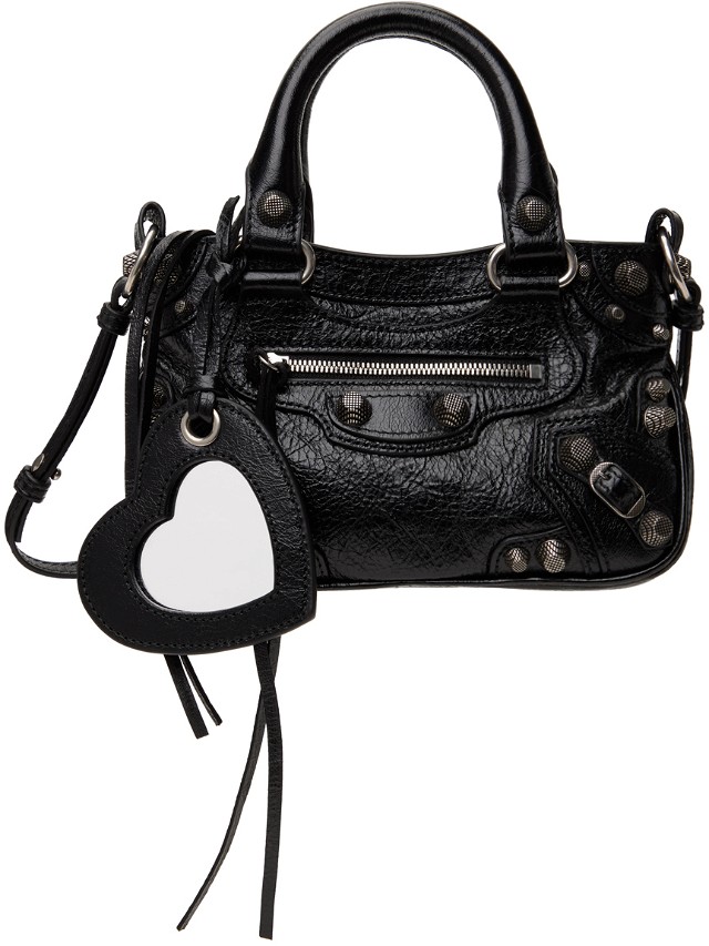 Kézitáskák Balenciaga Black Neo Cagole Mini Bag Fekete | 7856901VG9Y